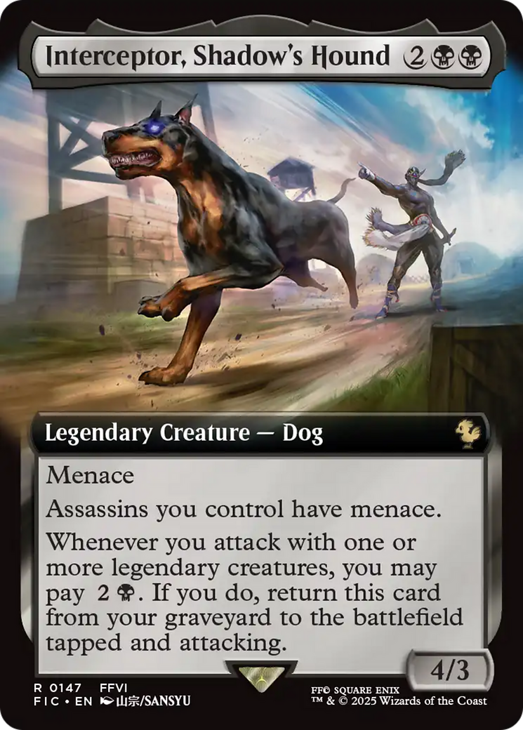Interceptor, Shadow's Hound (Extended Art) [FINAL FANTASY Commander] | Deep Dive Games St. Marys