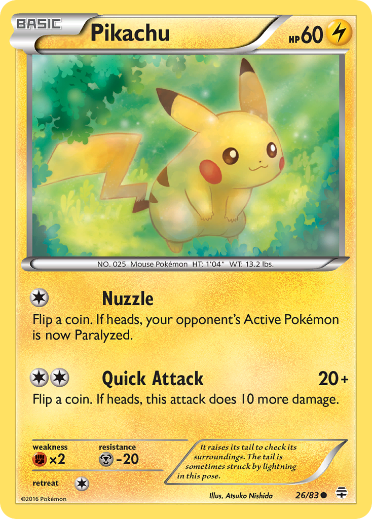 Pikachu (26/83) [XY: Generations] | Deep Dive Games St. Marys