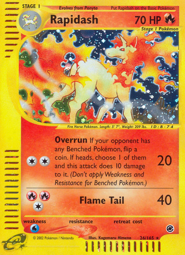 Rapidash (26/165) [Expedition: Base Set] | Deep Dive Games St. Marys