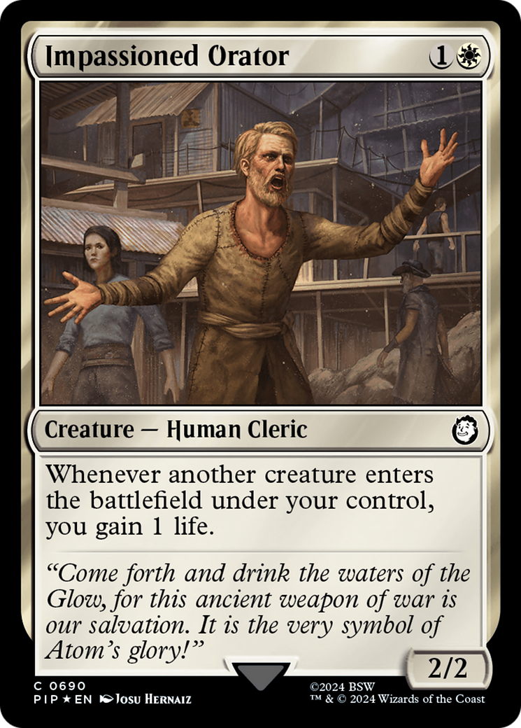 Impassioned Orator (Surge Foil) [Fallout] | Deep Dive Games St. Marys