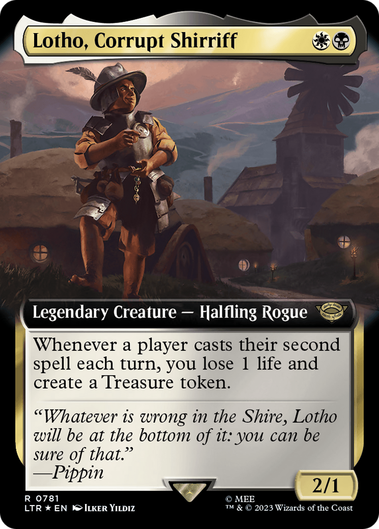 Lotho, Corrupt Shirriff (Extended Art) (Surge Foil) [The Lord of the Rings: Tales of Middle-Earth] | Deep Dive Games St. Marys