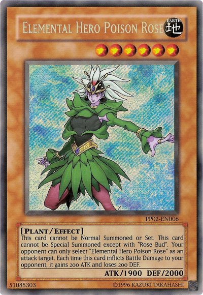 Elemental Hero Poison Rose [PP02-EN006] Secret Rare | Deep Dive Games St. Marys