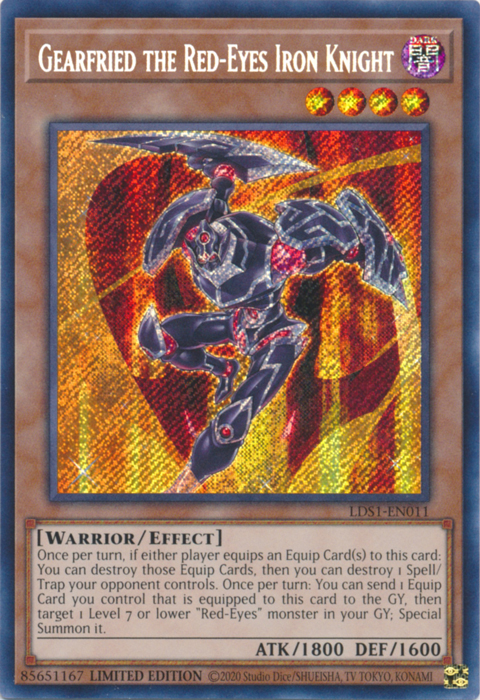 Gearfried the Red-Eyes Iron Knight [LDS1-EN011] Secret Rare | Deep Dive Games St. Marys