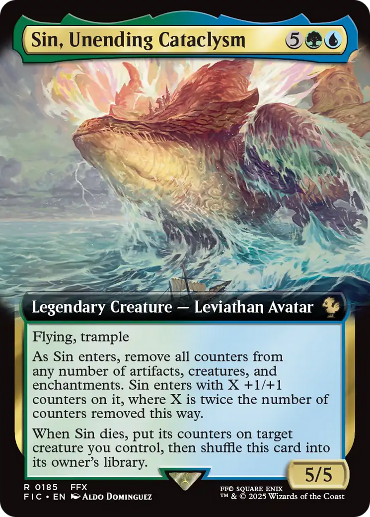 Sin, Unending Cataclysm (Extended Art) [FINAL FANTASY Commander] | Deep Dive Games St. Marys