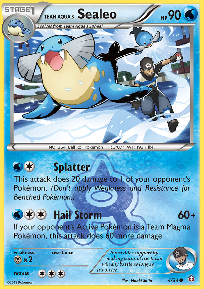 Team Aqua's Sealeo (4/34) [XY: Double Crisis] | Deep Dive Games St. Marys