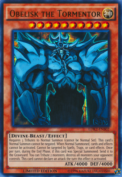 Obelisk the Tormentor [LDK2-ENS02] Ultra Rare | Deep Dive Games St. Marys