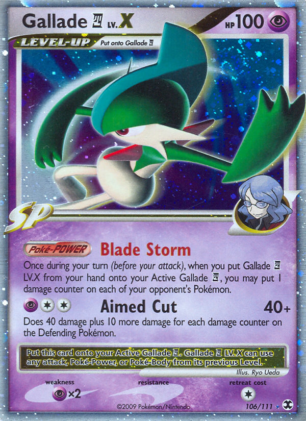 Gallade LV.X (106/111) [Platinum: Rising Rivals] | Deep Dive Games St. Marys