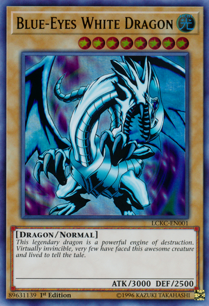 Blue-Eyes White Dragon (Version 1) [LCKC-EN001] Ultra Rare | Deep Dive Games St. Marys