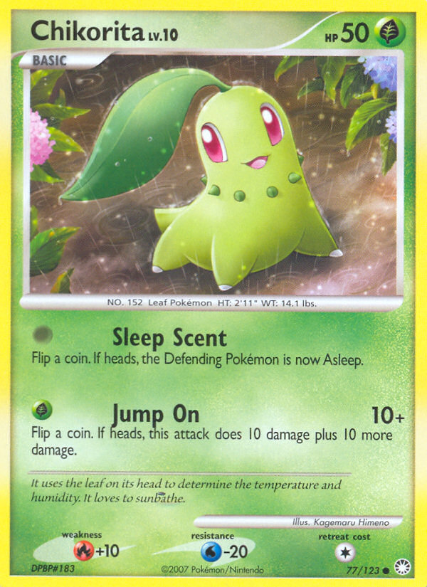 Chikorita (77/123) [Diamond & Pearl: Mysterious Treasures] | Deep Dive Games St. Marys