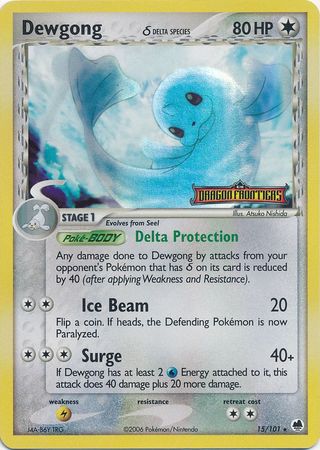 Dewgong (15/101) (Delta Species) (Stamped) [EX: Dragon Frontiers] | Deep Dive Games St. Marys