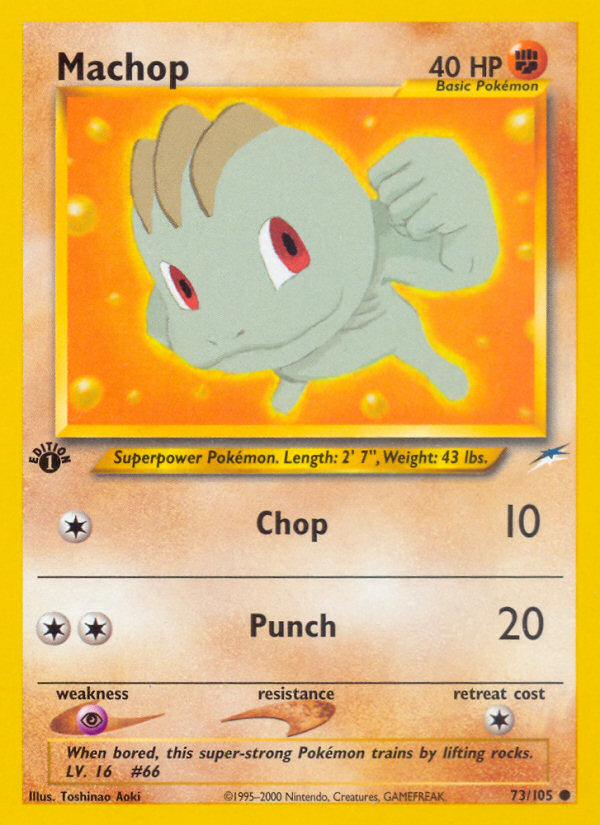 Machop (73/105) [Neo Destiny 1st Edition] | Deep Dive Games St. Marys