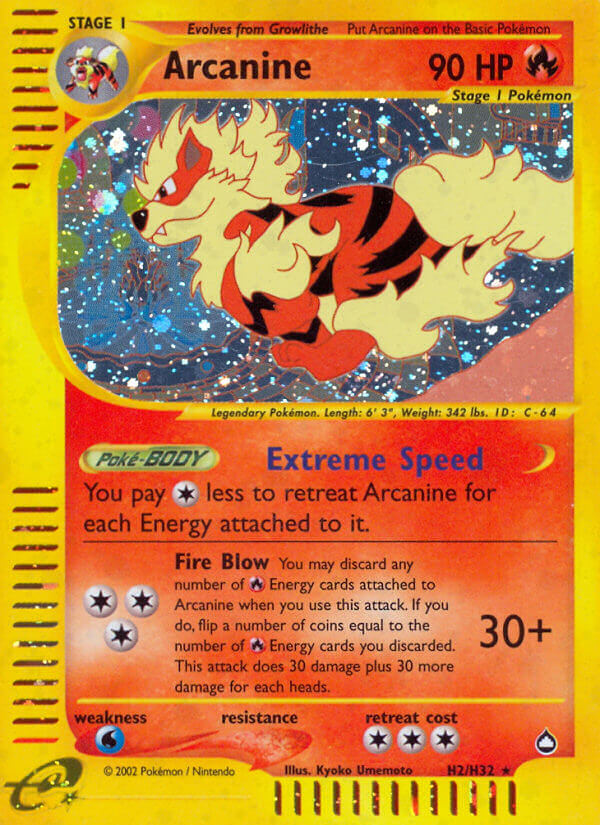 Arcanine (H2/H32) [Aquapolis] | Deep Dive Games St. Marys