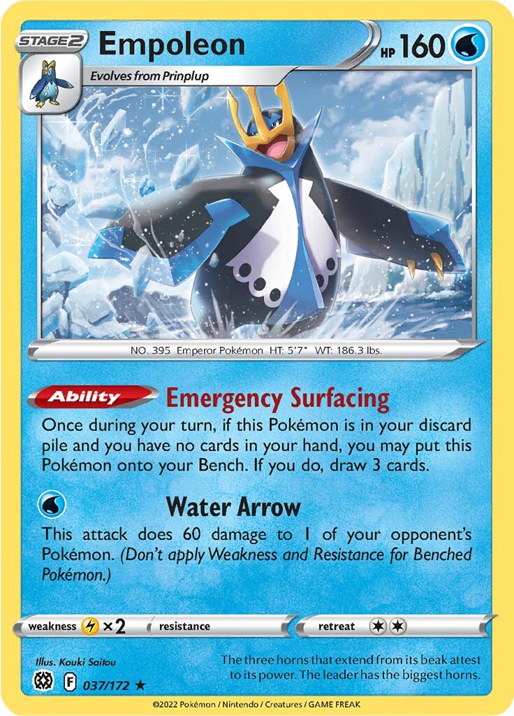 Empoleon (037/172) [Sword & Shield: Brilliant Stars] | Deep Dive Games St. Marys