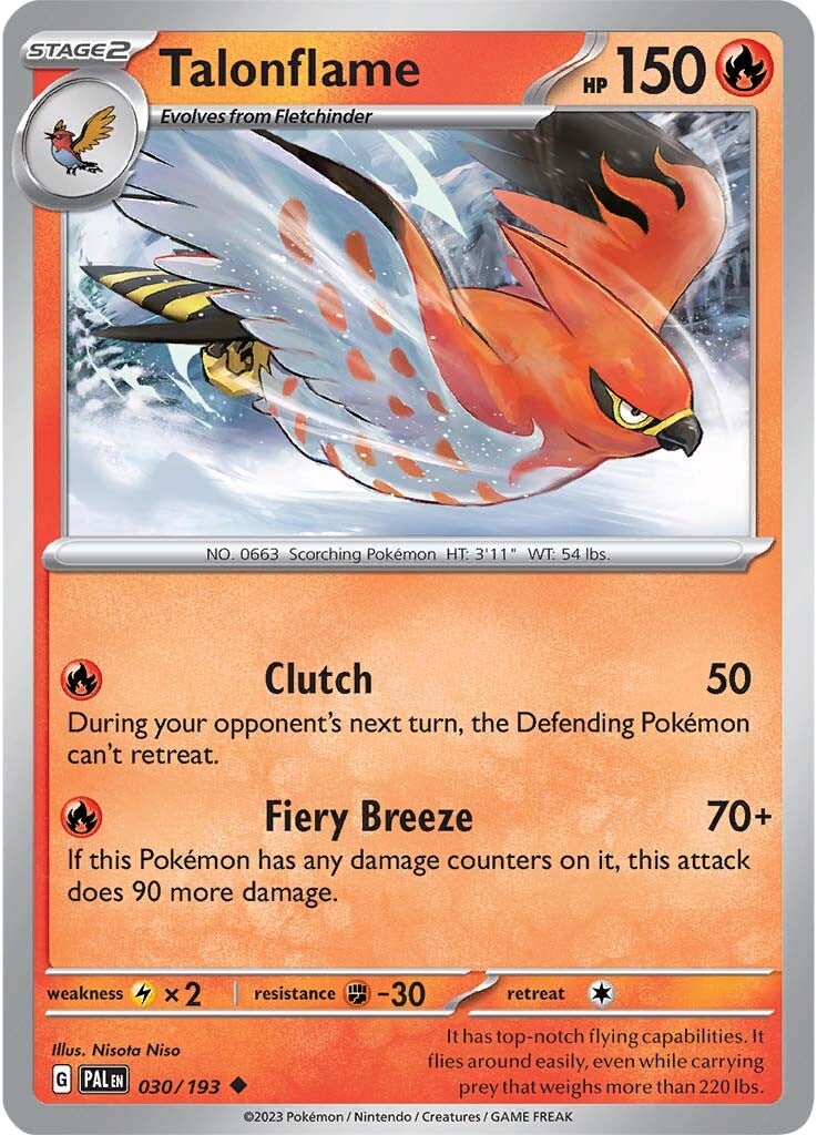 Talonflame (030/193) [Scarlet & Violet: Paldea Evolved] | Deep Dive Games St. Marys