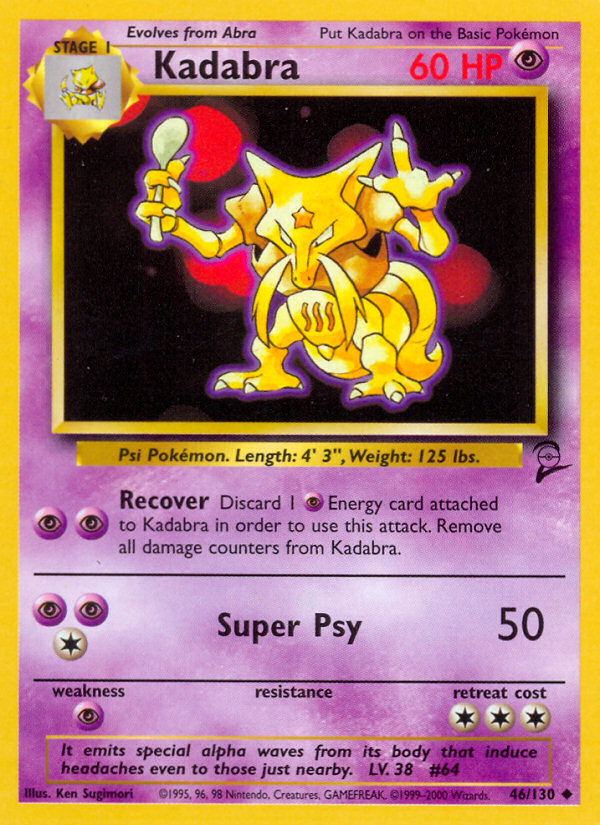 Kadabra (46/130) [Base Set 2] | Deep Dive Games St. Marys