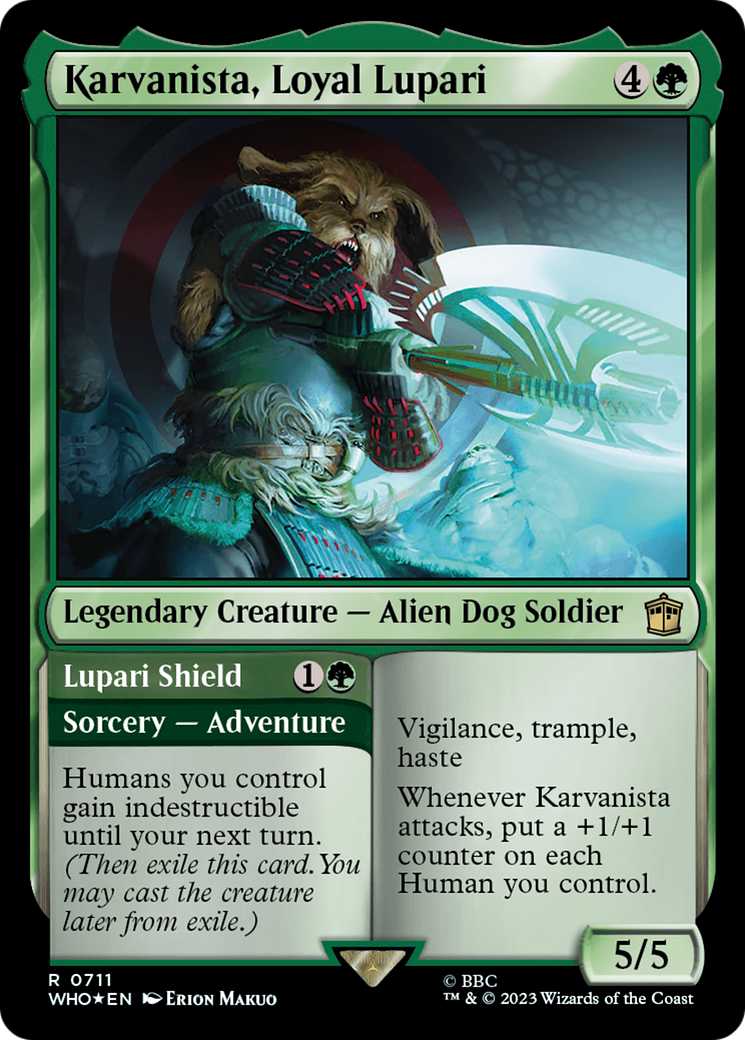 Karvanista, Loyal Lupari // Lupari Shield (Surge Foil) [Doctor Who] | Deep Dive Games St. Marys