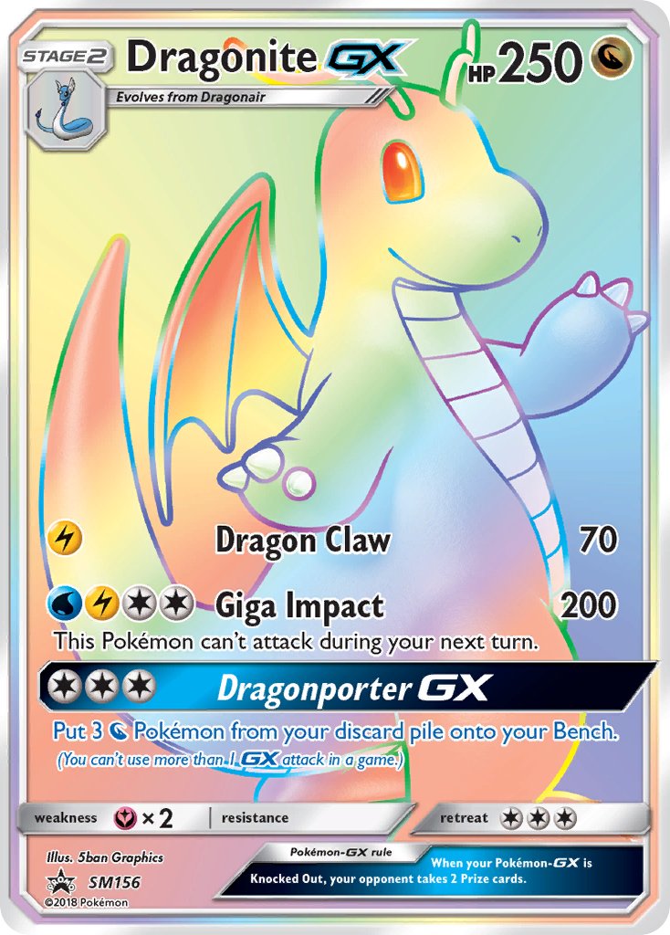 Dragonite GX (SM156) (Jumbo Card) [Sun & Moon: Black Star Promos] | Deep Dive Games St. Marys