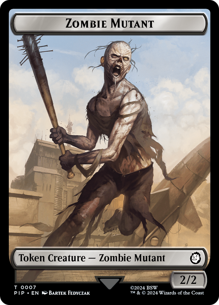 Food (0012) // Zombie Mutant Double-Sided Token [Fallout Tokens] | Deep Dive Games St. Marys