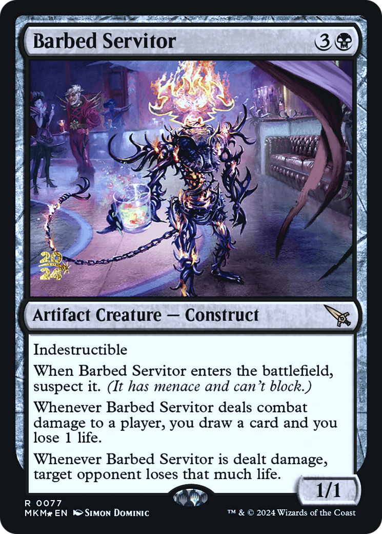 Barbed Servitor [Murders at Karlov Manor Prerelease Promos] | Deep Dive Games St. Marys