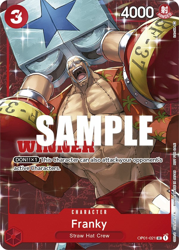 Franky (Tournament Pack Vol. 2) [Winner] [One Piece Promotion Cards] | Deep Dive Games St. Marys