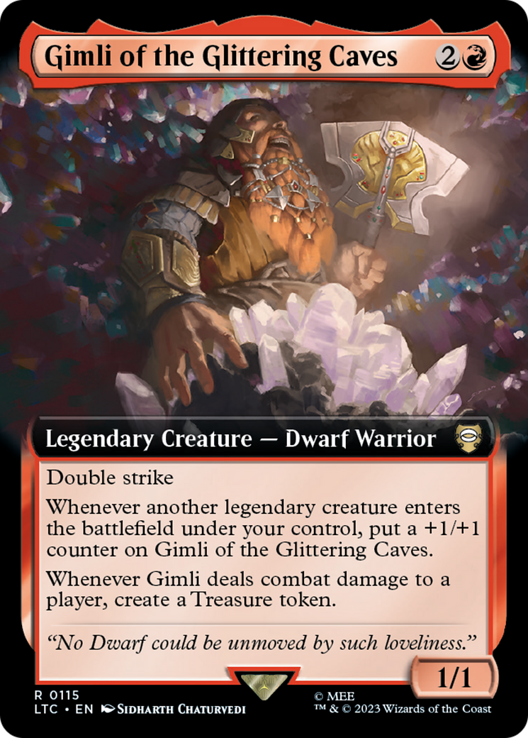 Gimli of the Glittering Caves (Extended Art) [The Lord of the Rings: Tales of Middle-Earth Commander] | Deep Dive Games St. Marys