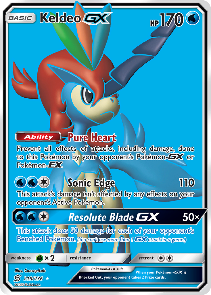 Keldeo GX (219/236) [Sun & Moon: Unified Minds] | Deep Dive Games St. Marys