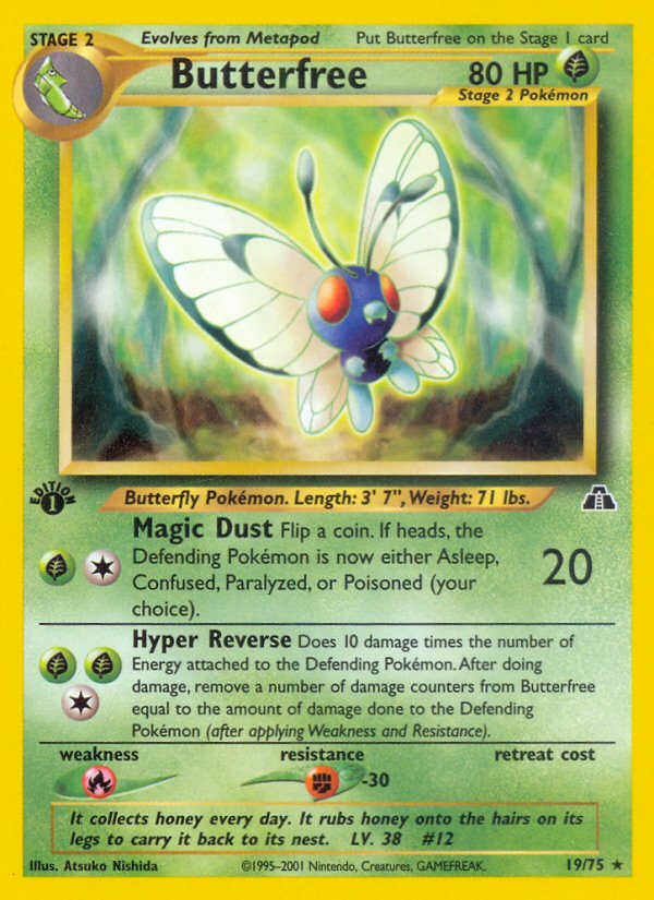 Butterfree (19/75) [Neo Discovery 1st Edition] | Deep Dive Games St. Marys