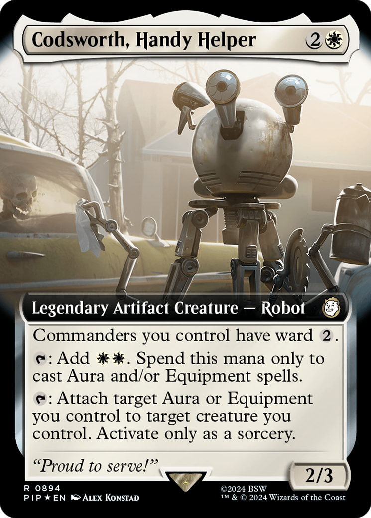 Codsworth, Handy Helper (Extended Art) (Surge Foil) [Fallout] | Deep Dive Games St. Marys