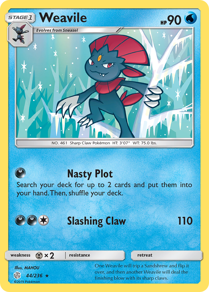 Weavile (44/236) [Sun & Moon: Cosmic Eclipse] | Deep Dive Games St. Marys