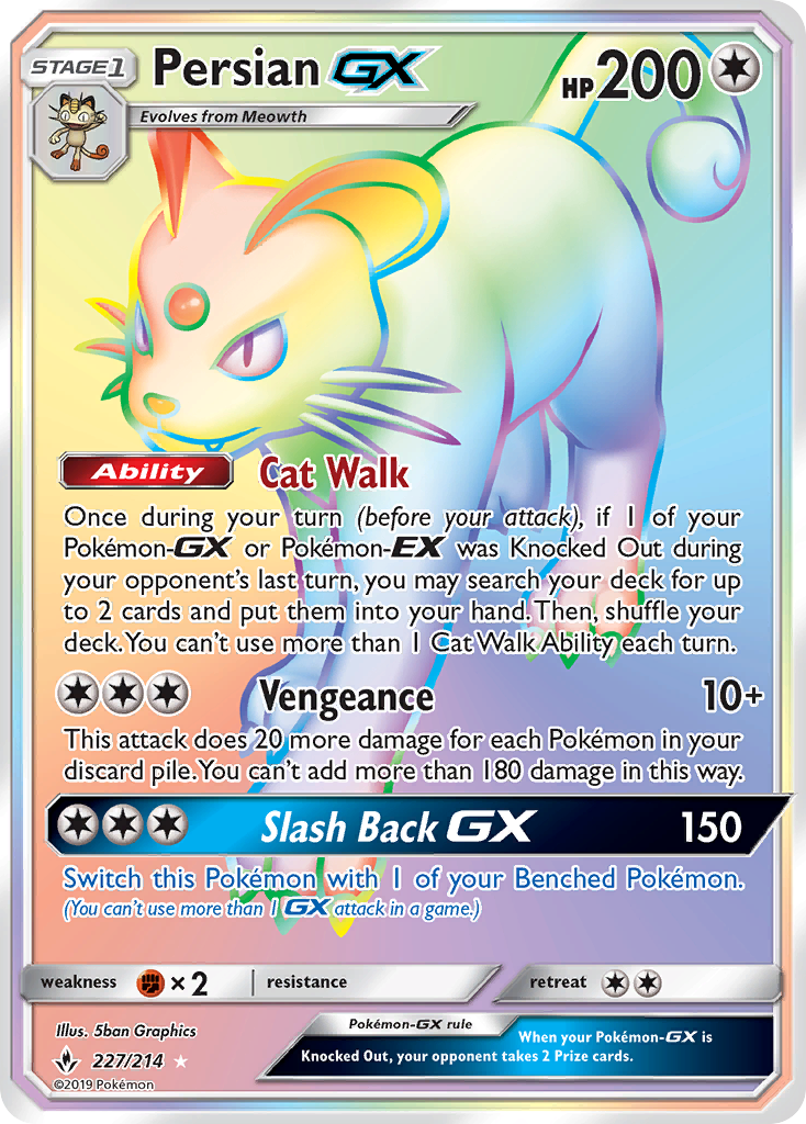 Persian GX (227/214) [Sun & Moon: Unbroken Bonds] | Deep Dive Games St. Marys