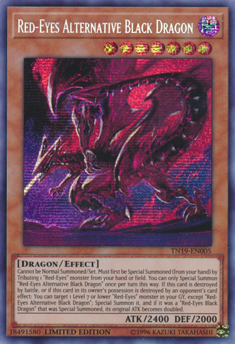 Red-Eyes Alternative Black Dragon [TN19-EN005] Prismatic Secret Rare | Deep Dive Games St. Marys