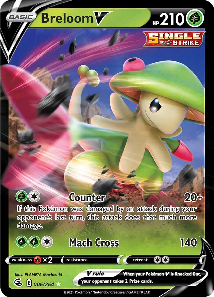 Breloom V (006/264) [Sword & Shield: Fusion Strike] | Deep Dive Games St. Marys