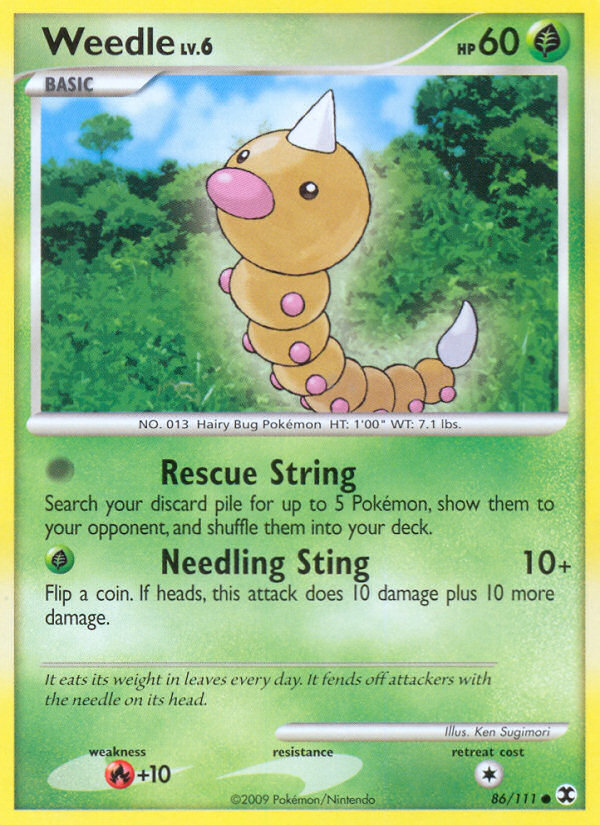 Weedle (86/111) [Platinum: Rising Rivals] | Deep Dive Games St. Marys