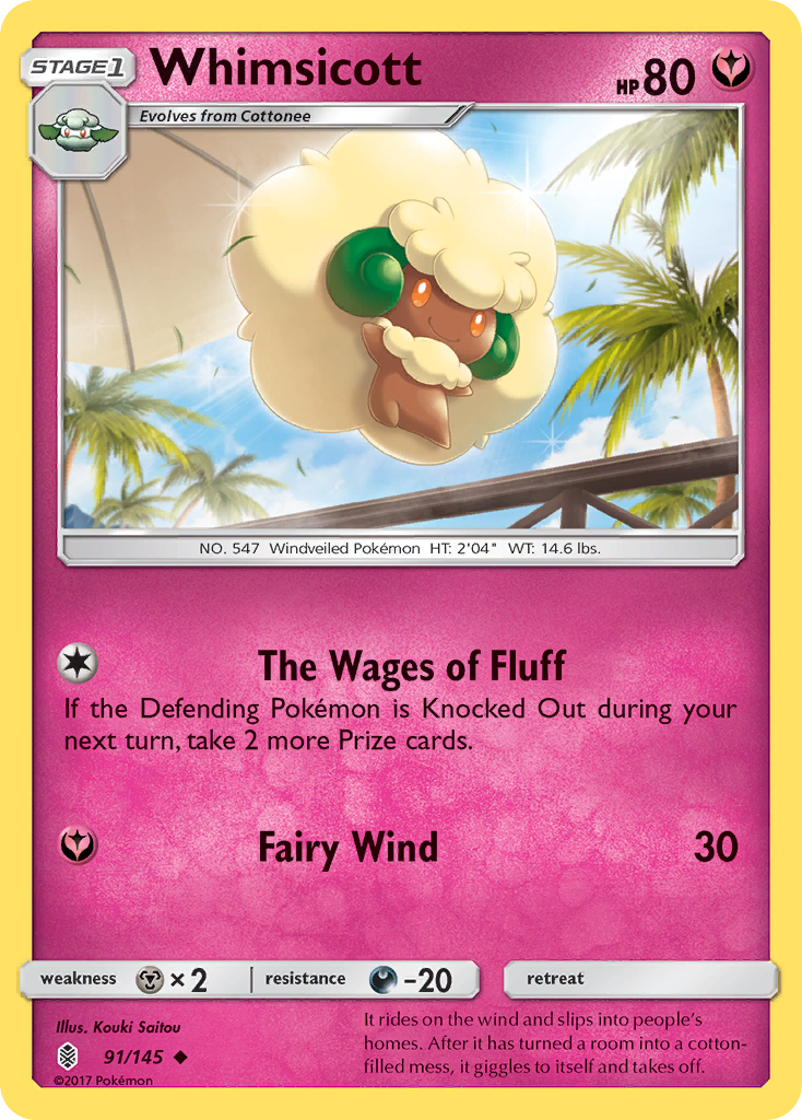 Whimsicott (91/145) [Sun & Moon: Guardians Rising] | Deep Dive Games St. Marys