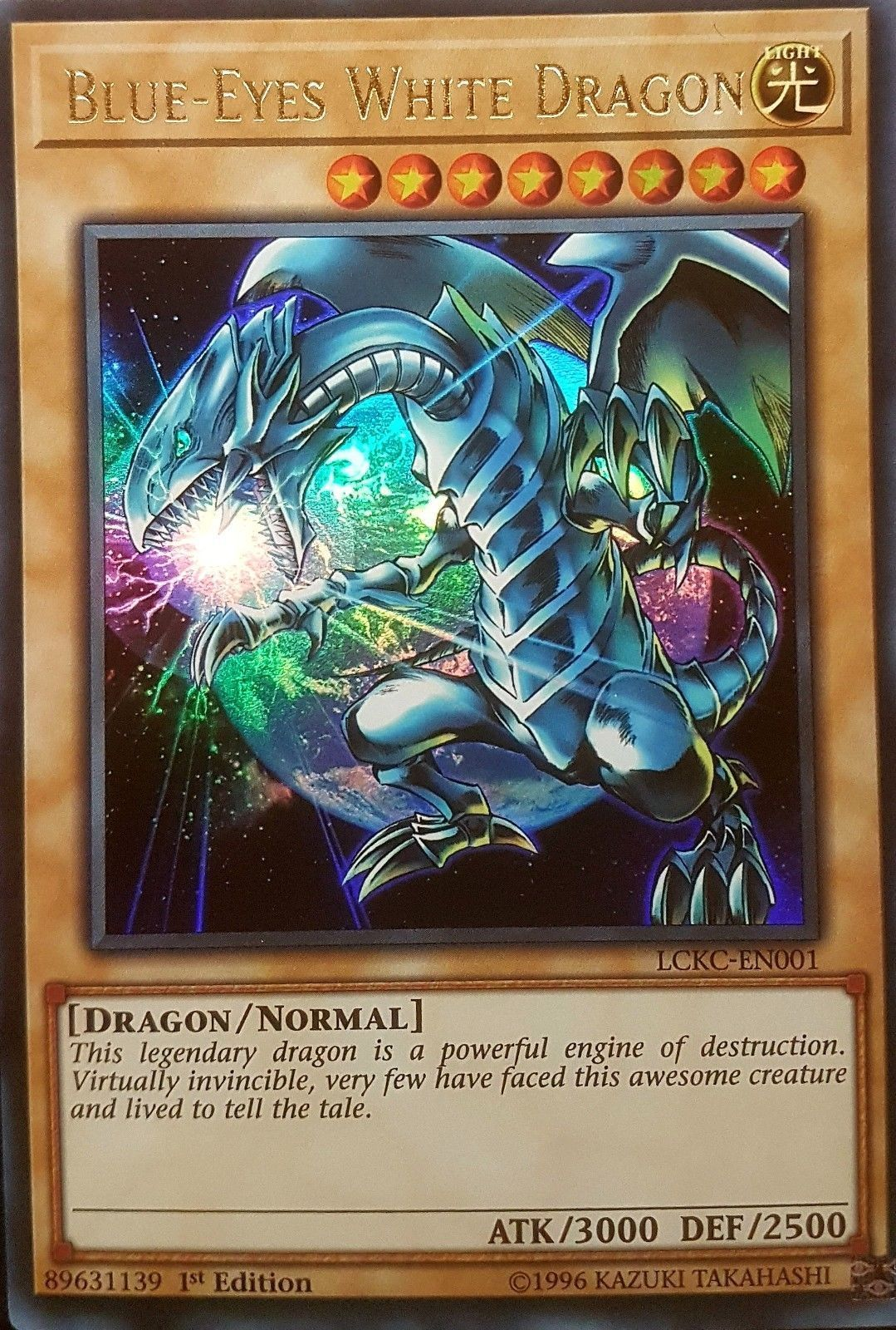 Blue-Eyes White Dragon (Version 3) [LCKC-EN001] Ultra Rare | Deep Dive Games St. Marys