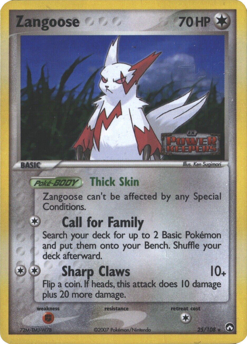 Zangoose (25/108) (Stamped) [EX: Power Keepers] | Deep Dive Games St. Marys