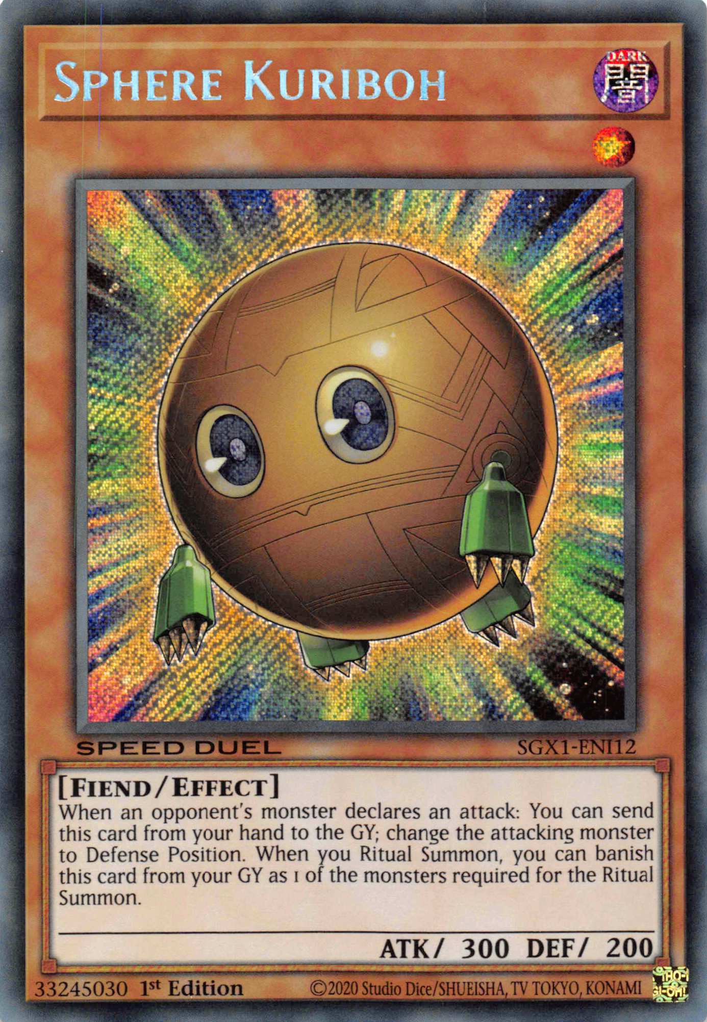 Sphere Kuriboh [SGX1-ENI12] Secret Rare | Deep Dive Games St. Marys