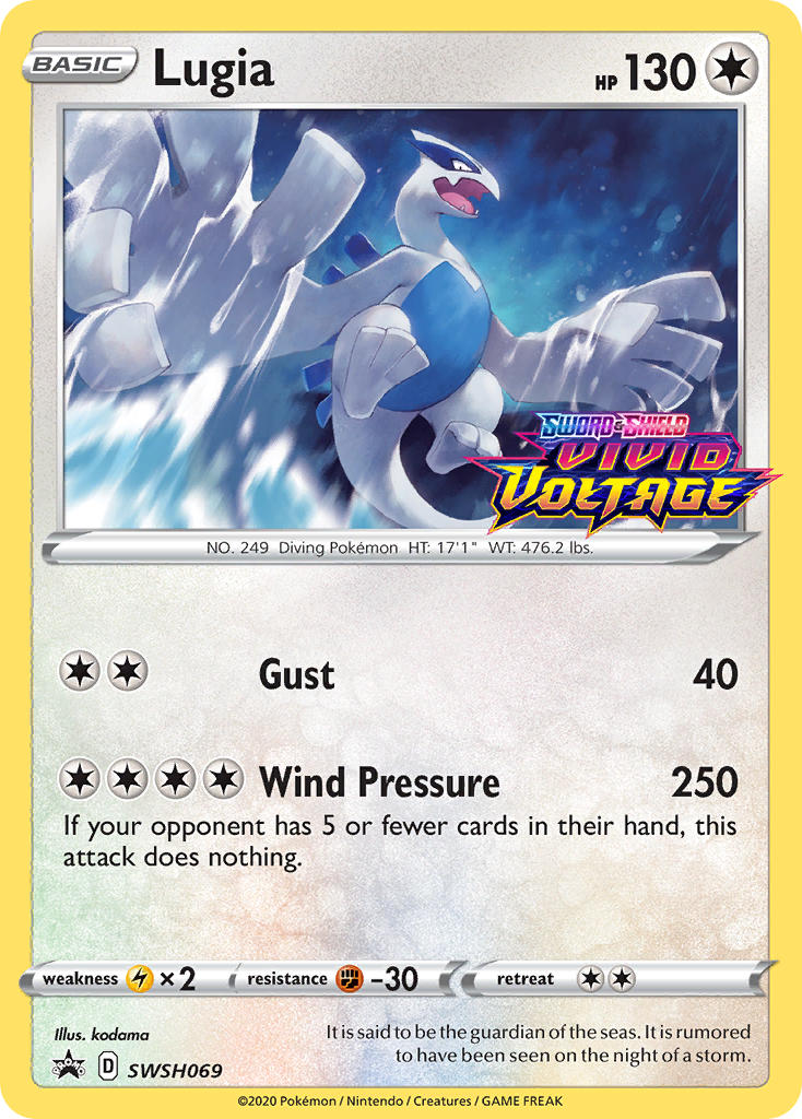 Lugia (SWSH069) (Prerelease Promo) [Sword & Shield: Black Star Promos] | Deep Dive Games St. Marys