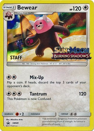 Bewear (SM49) (Staff Prerelease Promo) [Sun & Moon: Black Star Promos] | Deep Dive Games St. Marys