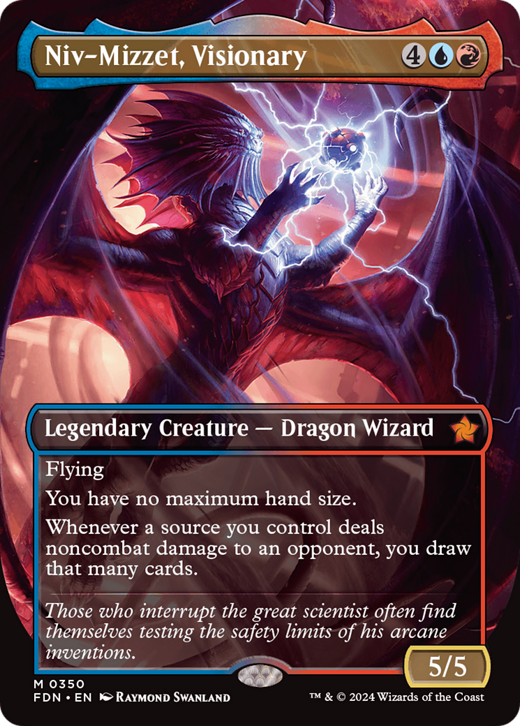 Niv-Mizzet, Visionary (Borderless) [Foundations] | Deep Dive Games St. Marys