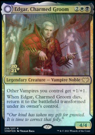 Edgar, Charmed Groom // Edgar Markov's Coffin [Innistrad: Crimson Vow Prerelease Promos] | Deep Dive Games St. Marys