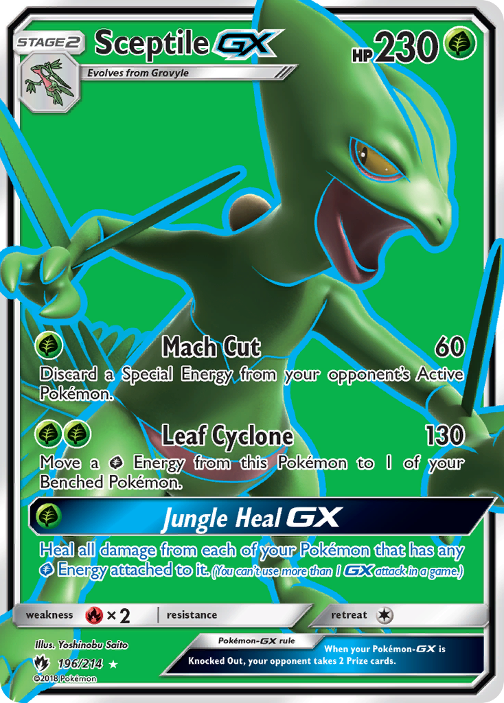 Sceptile GX (196/214) [Sun & Moon: Lost Thunder] | Deep Dive Games St. Marys