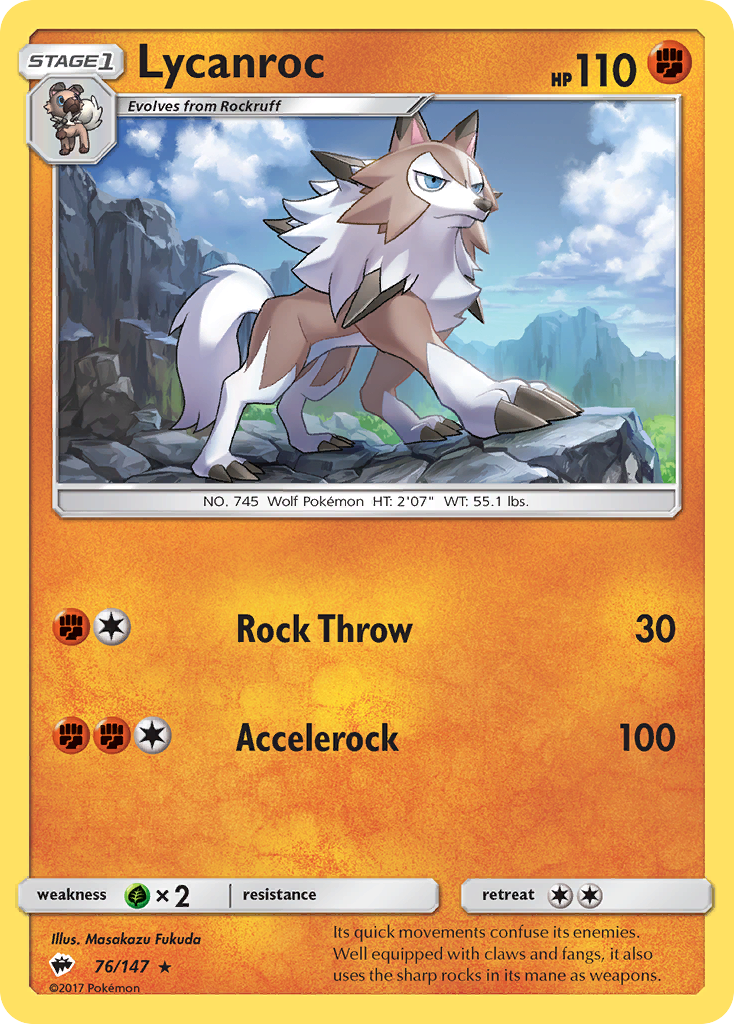 Lycanroc (76/147) [Sun & Moon: Burning Shadows] | Deep Dive Games St. Marys