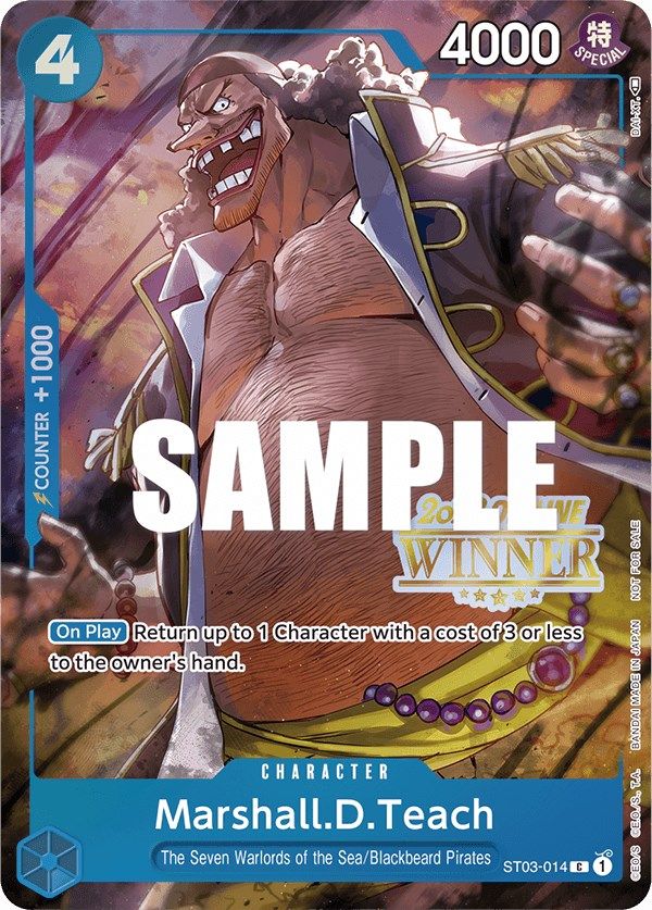 Marshall.D.Teach (Offline Regional 2023) [Winner] [One Piece Promotion Cards] | Deep Dive Games St. Marys