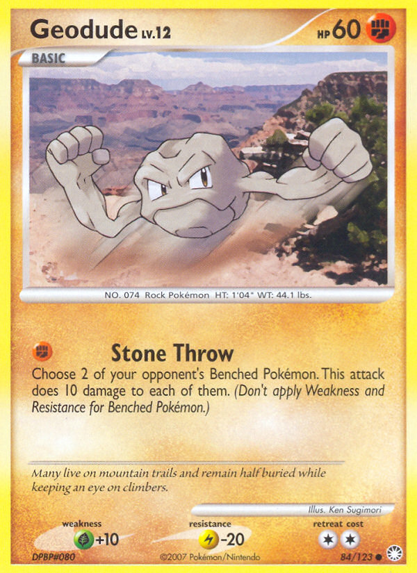 Geodude (84/123) [Diamond & Pearl: Mysterious Treasures] | Deep Dive Games St. Marys