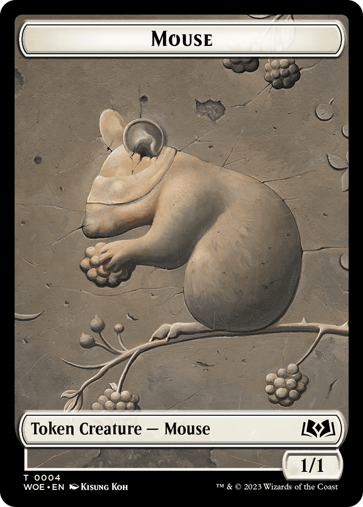 Mouse // Food (0013) Double-Sided Token [Wilds of Eldraine Tokens] | Deep Dive Games St. Marys