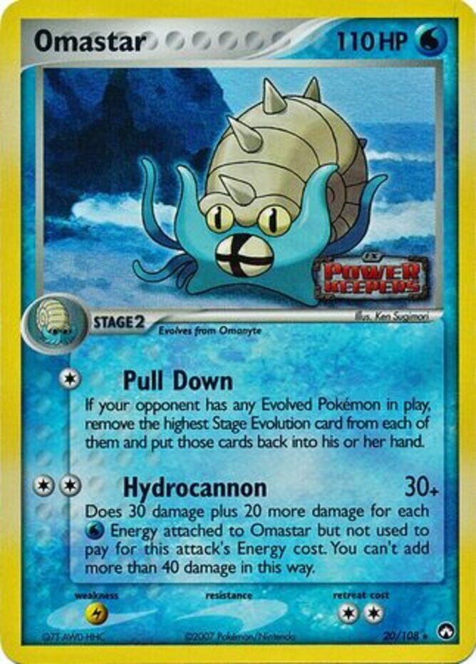 Omastar (20/108) (Stamped) [EX: Power Keepers] | Deep Dive Games St. Marys