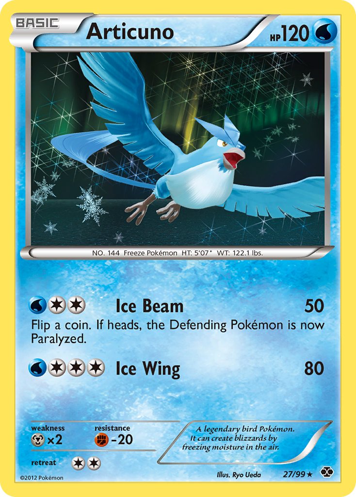 Articuno (27/99) (Blister Exclusive) [Black & White: Next Destinies] | Deep Dive Games St. Marys