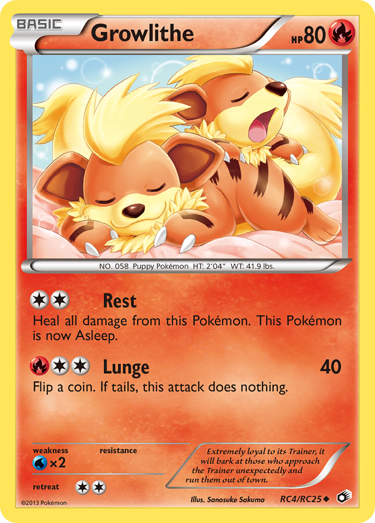 Growlithe (RC4/RC25) [Black & White: Legendary Treasures] | Deep Dive Games St. Marys