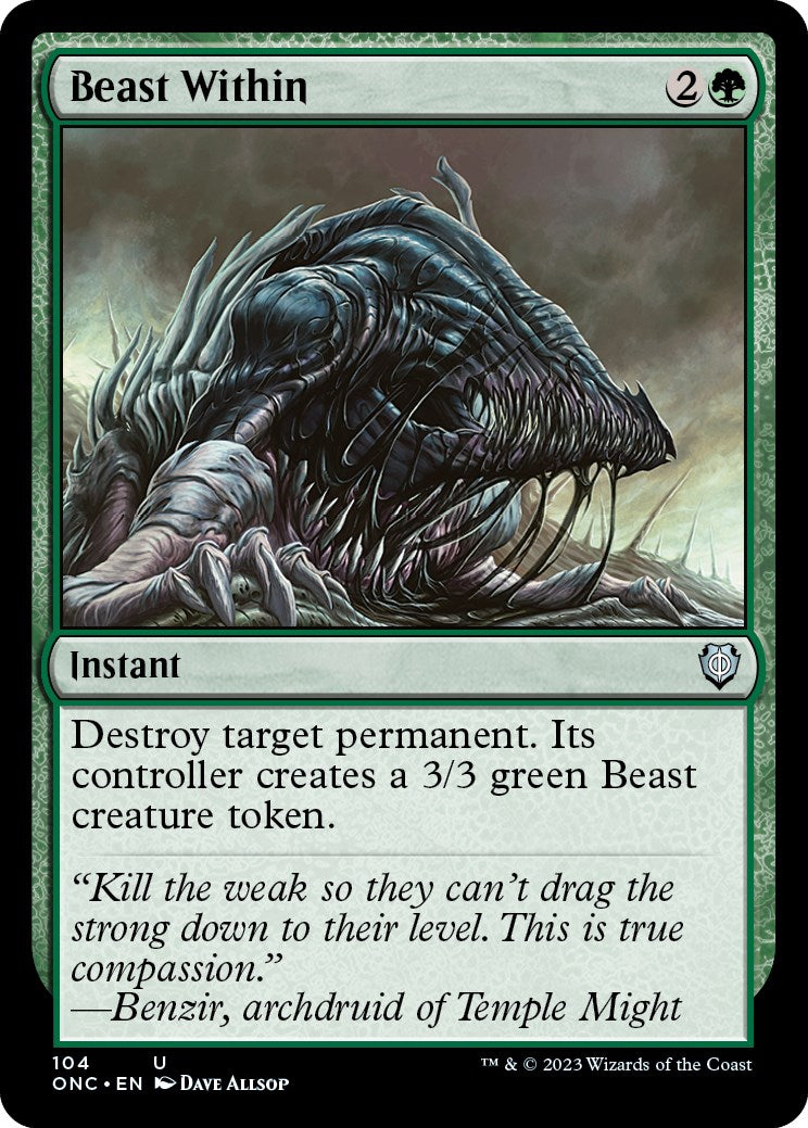 Beast Within [Phyrexia: All Will Be One Commander] | Deep Dive Games St. Marys